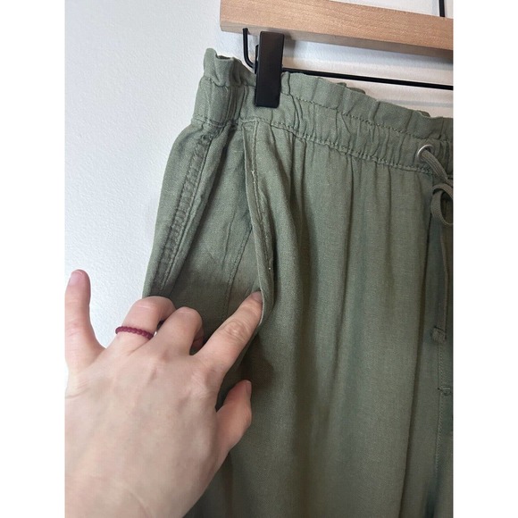 Social Standard by Sanctuary Green Linen Blend Solstice Jogger Pant Women's XL - Picture 3 of 7